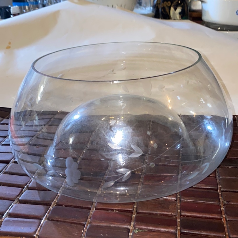 Princess House Heritage Handblown Handcut Floating Candle/Flower